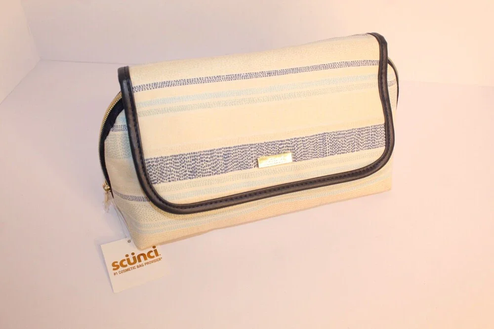 Conair Scunci  Beige Cosmetic & Travel‎ Toiletry Stripped Valet Organizer NWT